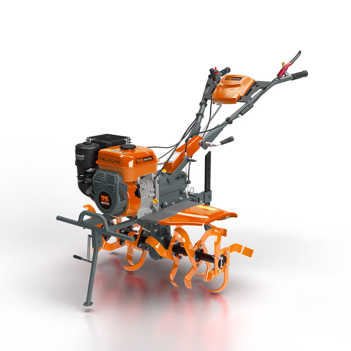 40" Walk-Behind Garden Tiller, 6 HP Gas Engine, Forward and Reverse Gear Drive TMG-GGT40