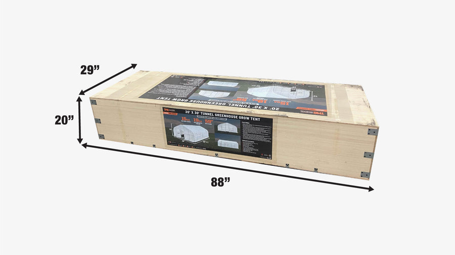 20' x 30' Tunnel Greenhouse Grow Tent w/12 Mil Ripstop Leno Mesh Cover, Cold Frame, Roll-up Windows, Peak Ceiling Roof, TMG-GH2030