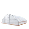 25' x 25' Tunnel Greenhouse Grow Tent w/6 Mil Clear EVA Plastic Film, Cold Frame, Hand Crank Roll-Up Sides, Peak Ceiling Roof, TMG-GH2525-V2 (Previously GH2525)