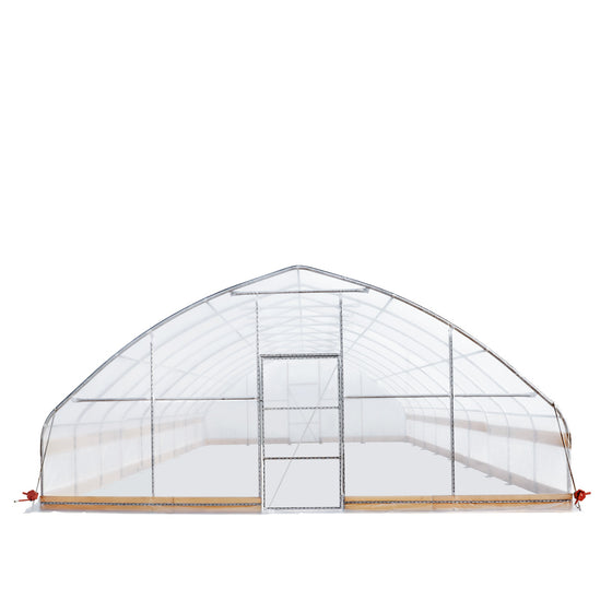 25' x 40' Tunnel Greenhouse Grow Tent w/6 Mil Clear EVA Plastic Film, Cold Frame, Hand Crank Roll-Up Sides, Peak Ceiling Roof, TMG-GH2540-V2(Previously GH2540)