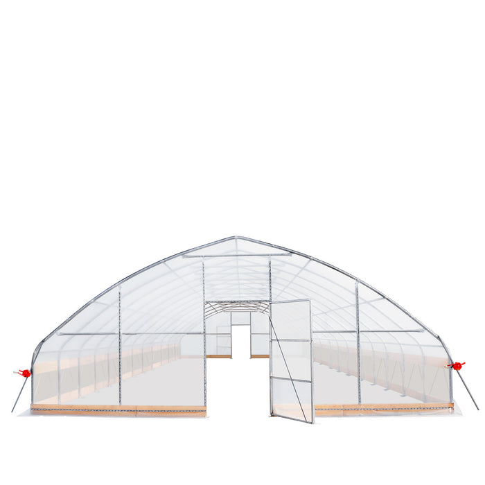 25' x 50' Tunnel Greenhouse Grow Tent w/6 Mil Clear EVA Plastic Film, Cold Frame, Hand Crank Roll-Up Sides, Peak Ceiling Roof, TMG-GH2550-V2 (Previously GH2550)