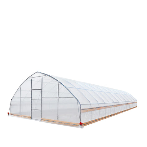 25' x 50' Tunnel Greenhouse Grow Tent w/6 Mil Clear EVA Plastic Film, Cold Frame, Hand Crank Roll-Up Sides, Peak Ceiling Roof, TMG-GH2550-V2 (Previously GH2550)