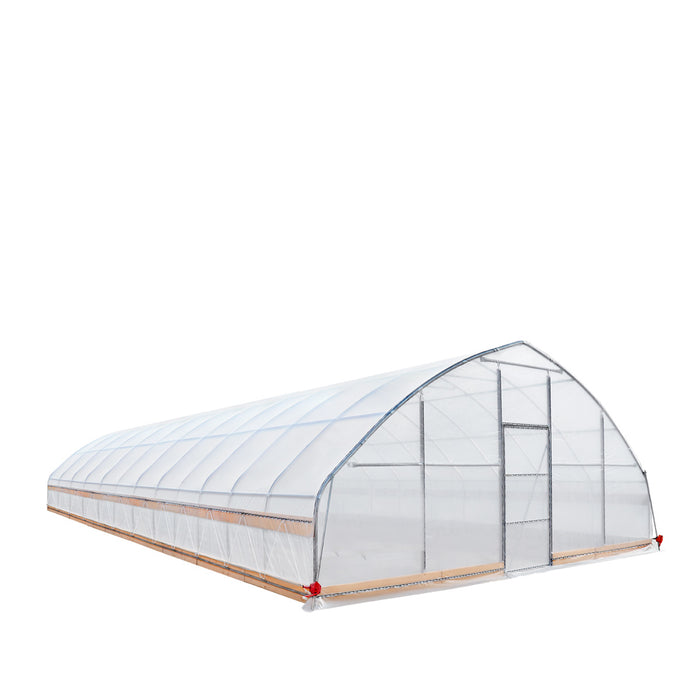 25' x 50' Tunnel Greenhouse Grow Tent w/6 Mil Clear EVA Plastic Film, Cold Frame, Hand Crank Roll-Up Sides, Peak Ceiling Roof, TMG-GH2550-V2 (Previously GH2550)
