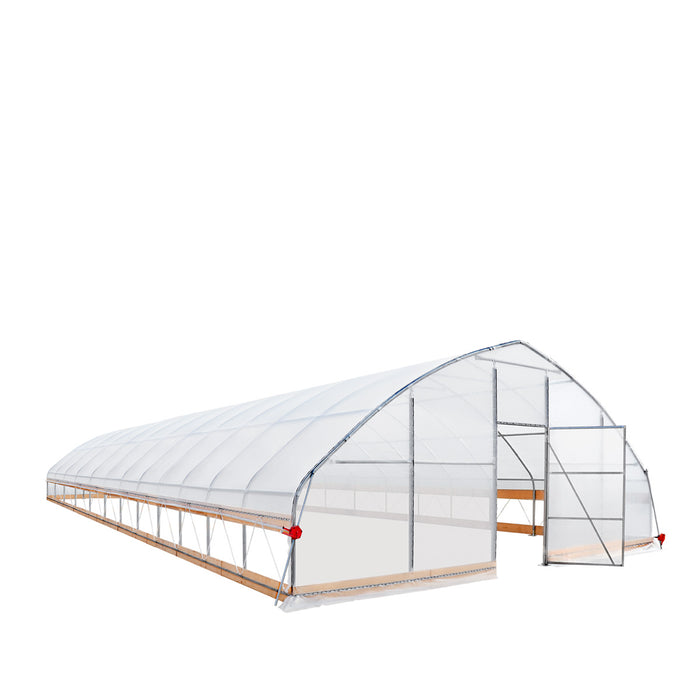 25' x 50' Tunnel Greenhouse Grow Tent w/6 Mil Clear EVA Plastic Film, Cold Frame, Hand Crank Roll-Up Sides, Peak Ceiling Roof, TMG-GH2550-V2 (Previously GH2550)