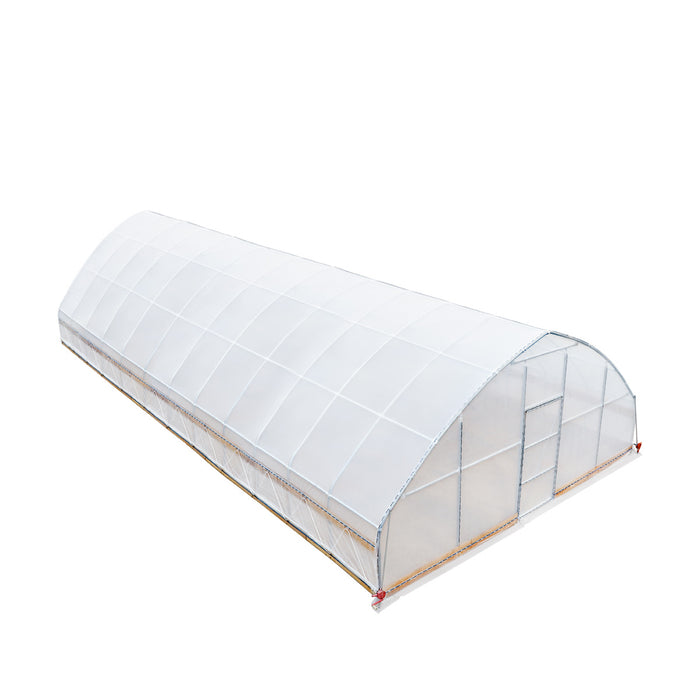 25' x 50' Tunnel Greenhouse Grow Tent w/6 Mil Clear EVA Plastic Film, Cold Frame, Hand Crank Roll-Up Sides, Peak Ceiling Roof, TMG-GH2550-V2 (Previously GH2550)