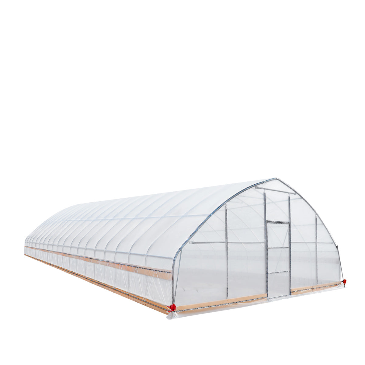 25' x 80' Tunnel Greenhouse Grow Tent w/6 Mil Clear EVA Plastic Film, Cold Frame, Hand Crank Roll-Up Sides, Peak Ceiling Roof, TMG-GH2580-V2