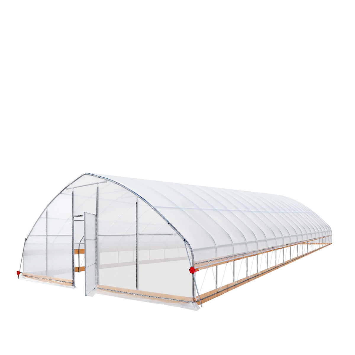 25' x 80' Tunnel Greenhouse Grow Tent w/6 Mil Clear EVA Plastic Film, Cold Frame, Hand Crank Roll-Up Sides, Peak Ceiling Roof, TMG-GH2580-V2