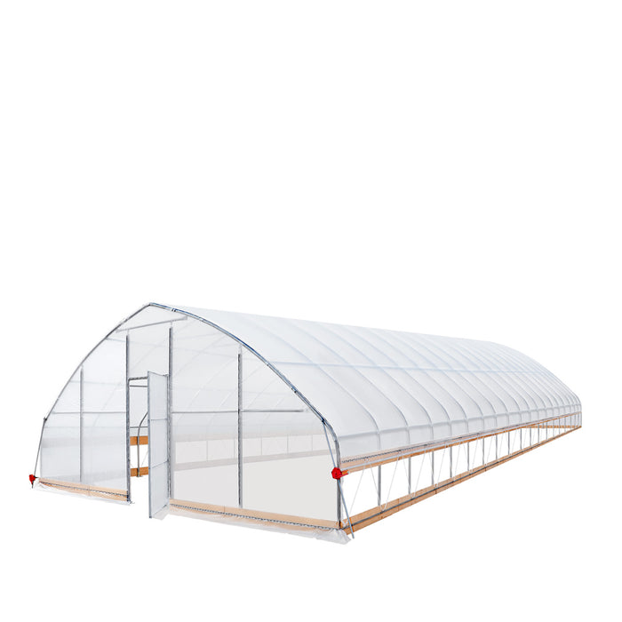 25' x 80' Tunnel Greenhouse Grow Tent w/6 Mil Clear EVA Plastic Film, Cold Frame, Hand Crank Roll-Up Sides, Peak Ceiling Roof, TMG-GH2580-V2 (Previously GH2580)