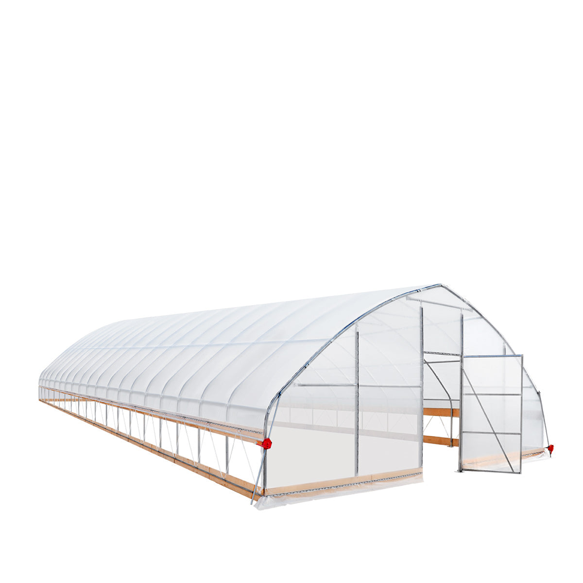 25' x 80' Tunnel Greenhouse Grow Tent w/6 Mil Clear EVA Plastic Film, Cold Frame, Hand Crank Roll-Up Sides, Peak Ceiling Roof, TMG-GH2580-V2