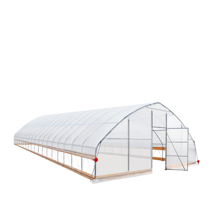 25' x 80' Tunnel Greenhouse Grow Tent w/6 Mil Clear EVA Plastic Film, Cold Frame, Hand Crank Roll-Up Sides, Peak Ceiling Roof, TMG-GH2580-V2 (Previously GH2580)