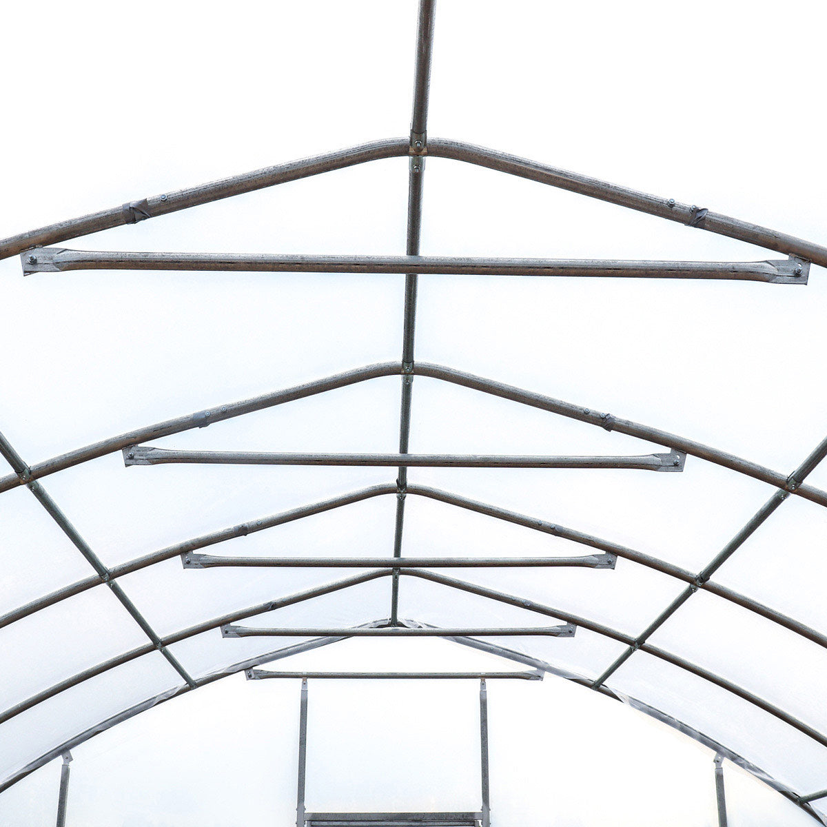 25' x 80' Tunnel Greenhouse Grow Tent w/6 Mil Clear EVA Plastic Film, Cold Frame, Hand Crank Roll-Up Sides, Peak Ceiling Roof, TMG-GH2580-V2