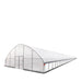 TMG-GH30150-V2 30' x 150' commercial tunnel greenhouse with 6 mil clear EVA poly cover and roll-up sides, view 2.