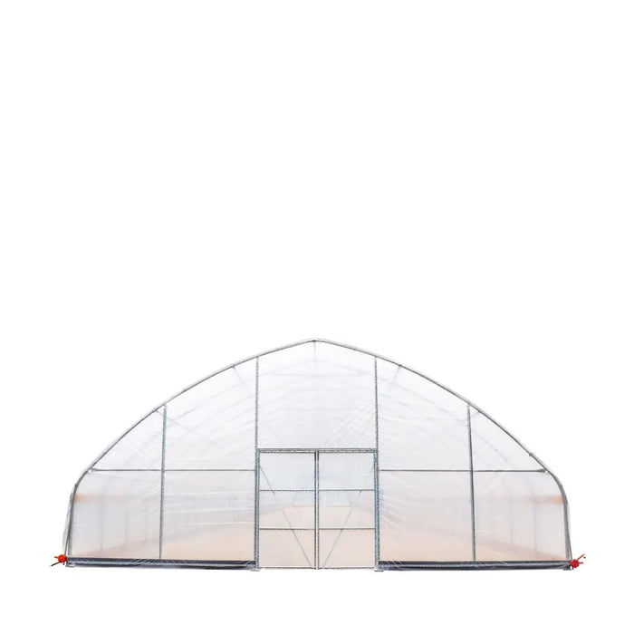 TMG-GH30150-V2 30' x 150' commercial tunnel greenhouse with 6 mil clear EVA poly cover and roll-up sides, view 4.