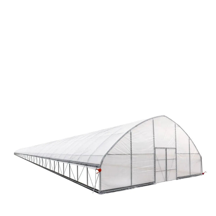 TMG-GH30150-V2 30' x 150' commercial tunnel greenhouse with 6 mil clear EVA poly cover and roll-up sides, view 6.
