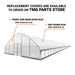 TMG-GH30150-V2 30' x 150' commercial tunnel greenhouse with 6 mil clear EVA poly cover and roll-up sides, view 10.