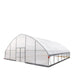 TMG-GH3030-V2 30' x 30' commercial tunnel greenhouse with 6 mil clear EVA poly cover and roll-up sides, view 2.