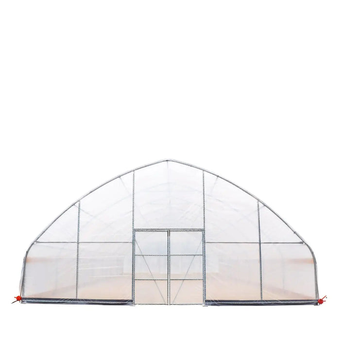 TMG-GH3030-V2 30' x 30' commercial tunnel greenhouse with 6 mil clear EVA poly cover and roll-up sides, view 4.
