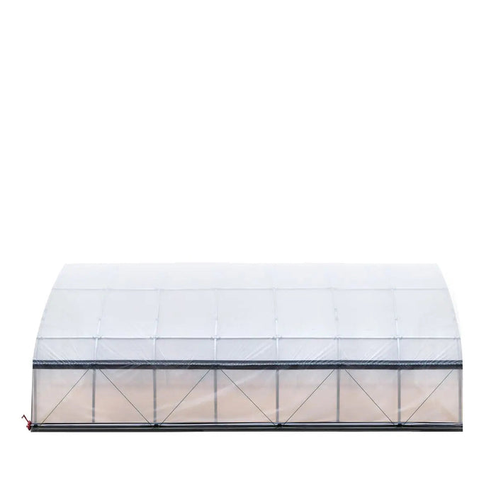 TMG-GH3030-V2 30' x 30' commercial tunnel greenhouse with 6 mil clear EVA poly cover and roll-up sides, view 26.