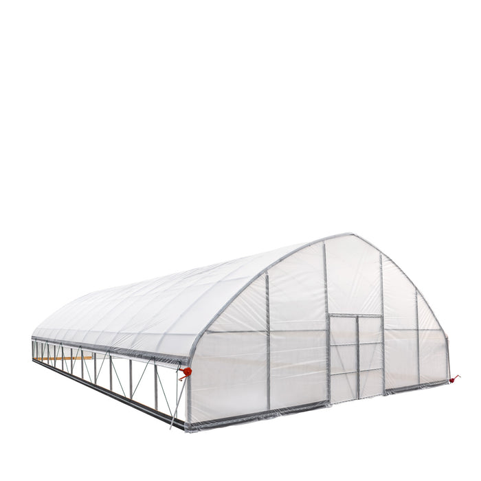 Serre tunnel commerciale de 30' x 50' avec bâches transparentes de 6 mil et côtés enroulables TMG-GH3050-V2 (anciennement GH3050)