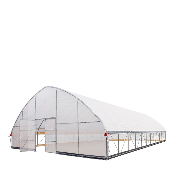 Serre tunnel commerciale de 30' x 50' avec bâches transparentes de 6 mil et côtés enroulables TMG-GH3050-V2 (anciennement GH3050)