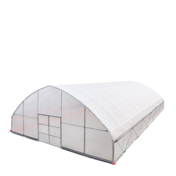 Serre tunnel commerciale de 30' x 50' avec bâches transparentes de 6 mil et côtés enroulables TMG-GH3050-V2 (anciennement GH3050)