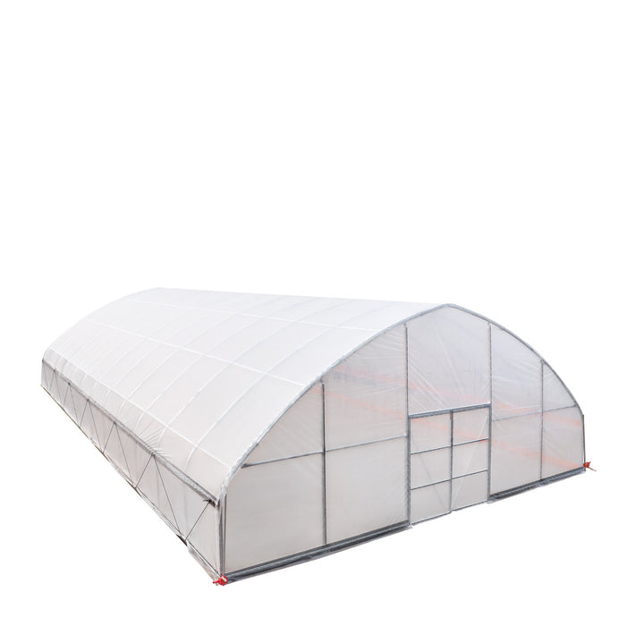 Serre tunnel commerciale de 30' x 50' avec bâches transparentes de 6 mil et côtés enroulables TMG-GH3050-V2 (anciennement GH3050)