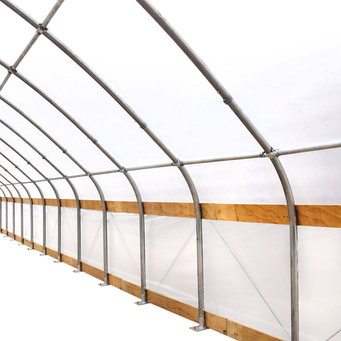 Serre tunnel commerciale de 30' x 50' avec bâches transparentes de 6 mil et côtés enroulables TMG-GH3050-V2 (anciennement GH3050)