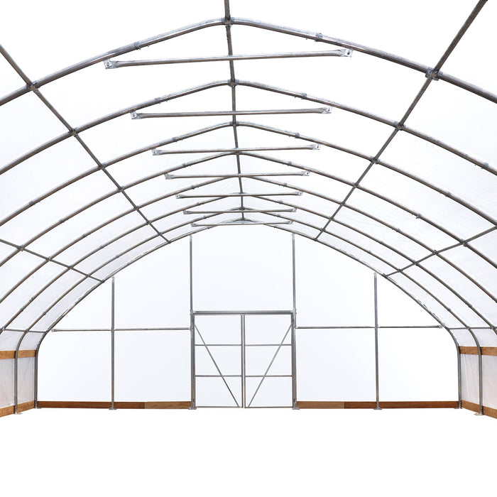 Serre tunnel commerciale de 30' x 50' avec bâches transparentes de 6 mil et côtés enroulables TMG-GH3050-V2 (anciennement GH3050)