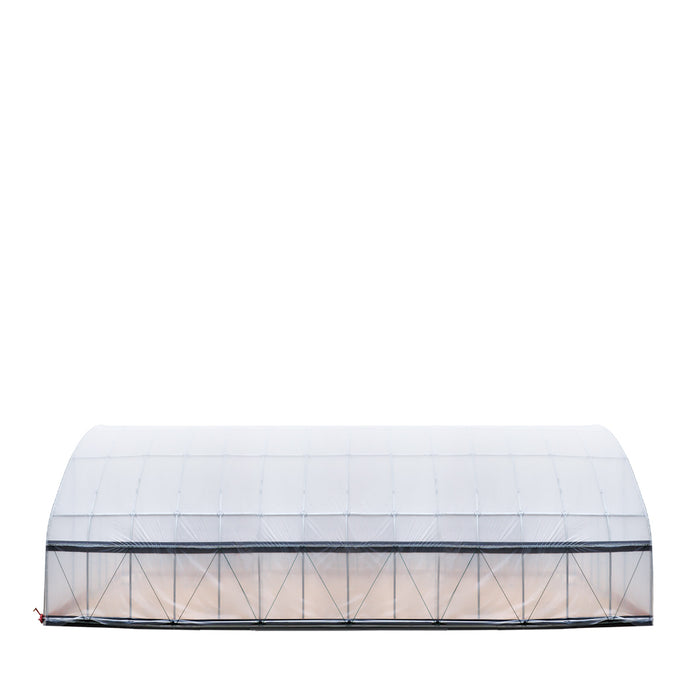 TMG Industrial 30' x 60' Tente de culture en tunnel avec film plastique EVA transparent de 6 mil, cadre froid, côtés enroulables à manivelle, toit de plafond en pointe, TMG-GH3060