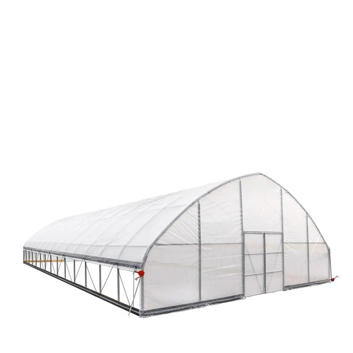TMG-GH3060-V2 30' x 60' commercial tunnel greenhouse with 6 mil clear EVA poly cover and roll-up sides, view 6.