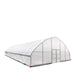 TMG-GH3060-V2 30' x 60' commercial tunnel greenhouse with 6 mil clear EVA poly cover and roll-up sides, view 20.