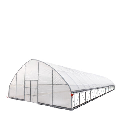 Serre tunnel commerciale de 30' x 80' avec bâches en polyéthylène transparent de 6 mil et côtés enroulables TMG-GH3080-V2 (Anciennement GH3080)