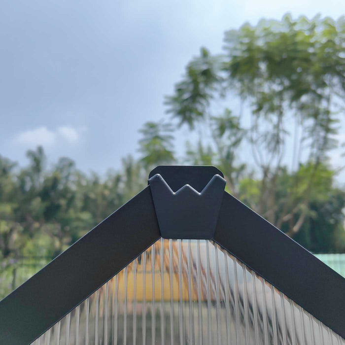 8' x 10' Greenhouse with Polycarbonate Roof and Walls, Durable Aluminum Frame, Quick Assembly, Essential Series, TMG-GHE0810