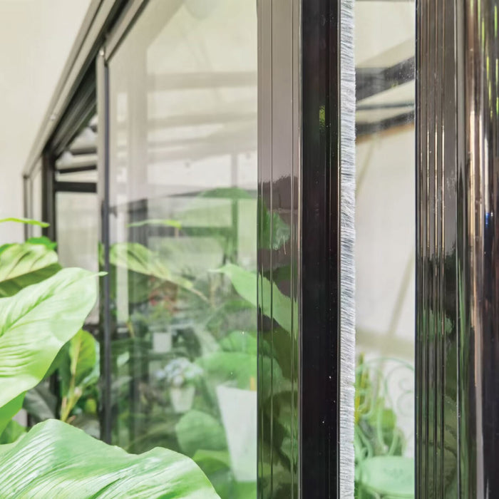 Alpine Series 9' x 9' Lean-To Greenhouse Sunroom, 8' Height, Heavy Duty Aluminum Frame, Tempered Glass Walls, and Polycarbonate Roof, TMG-GHA0909L
