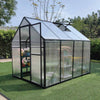 6' x 8' Greenhouse with Polycarbonate Roof and Walls, Durable Aluminum Frame, Quick Assembly, Essential Series, TMG-GHE0608