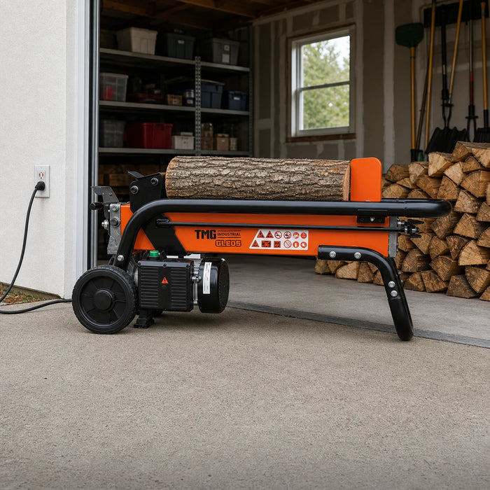 5 Ton Portable Electric Log Splitter, 120V 1.75 HP Motor, Max 10" Log Dia., TMG-GLE05