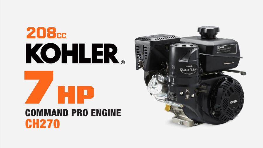 TMG Heavy Series™ 4" Wood Chipper Powered by 7 HP Kohler Command Engine, 6'' Reversible Blades, Dual Belt Drive, TMG-GWC4