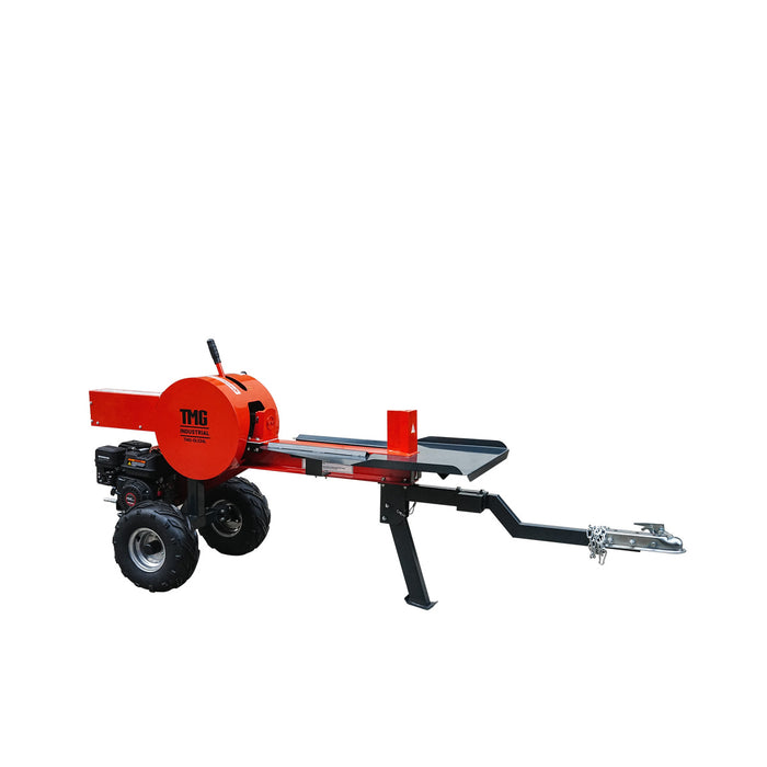 Fendeuse de bûches remorquable pour VTT/UTV de 34 tonnes, moteur à essence de 7 HP, capacité de bûches de 28 po, cycle de 3 secondes, TMG-GLS34L