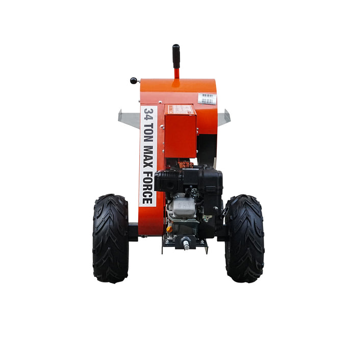Fendeuse de bûches remorquable pour VTT/UTV de 34 tonnes, moteur à essence de 7 HP, capacité de bûches de 28 po, cycle de 3 secondes, TMG-GLS34L