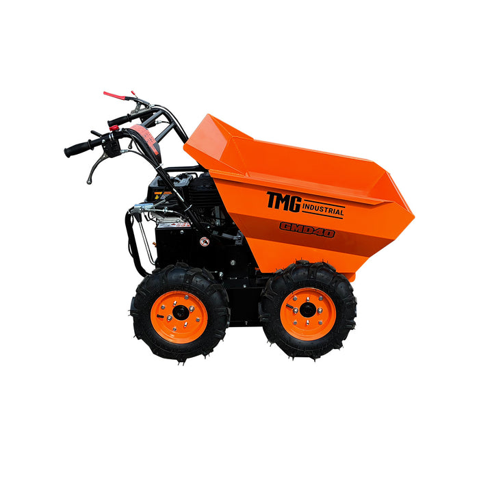 880 lb Wheeled Dumper, All-Wheel Drive, 196cc 6.5 HP Gas Engine, 3-Speed Transmission, TMG-GMD40