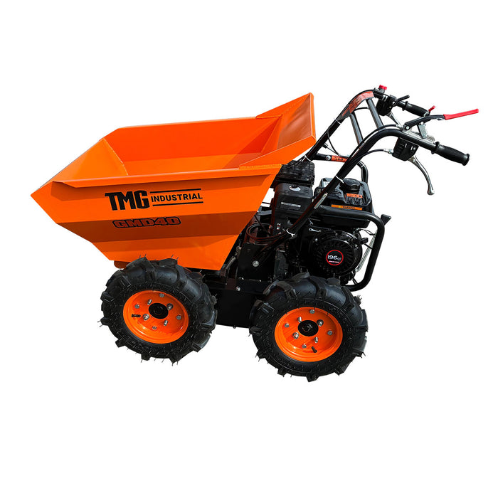 880 lb Wheeled Dumper, All-Wheel Drive, 196cc 6.5 HP Gas Engine, 3-Speed Transmission, TMG-GMD40