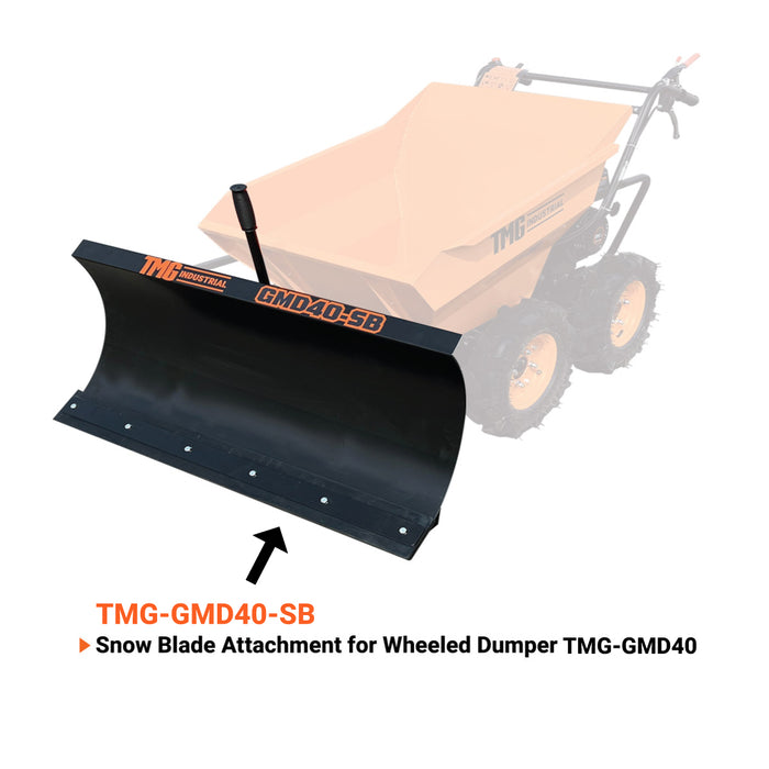 39" Snow Blade Attachment for Wheeled Dumper TMG-GMD40, Adjustable Angle, TMG-GMD40-SB