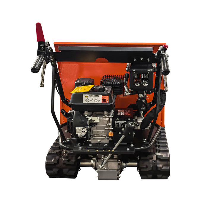 1,100 lb Tracked Dumper, Hydraulic Tipping, 196cc 6.5 HP Gas Engine, 3-Speed Transmission, TMG-GMD50