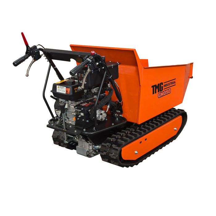 1,100 lb Tracked Dumper, Hydraulic Tipping, 196cc 6.5 HP Gas Engine, 3-Speed Transmission, TMG-GMD50