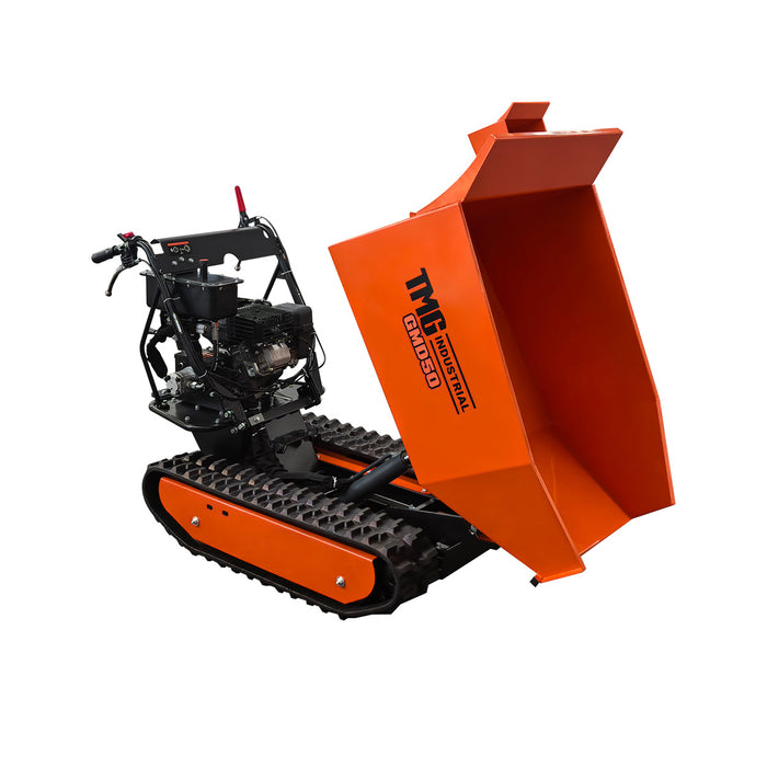 1,100 lb Tracked Dumper, Hydraulic Tipping, 196cc 6.5 HP Gas Engine, 3-Speed Transmission, TMG-GMD50
