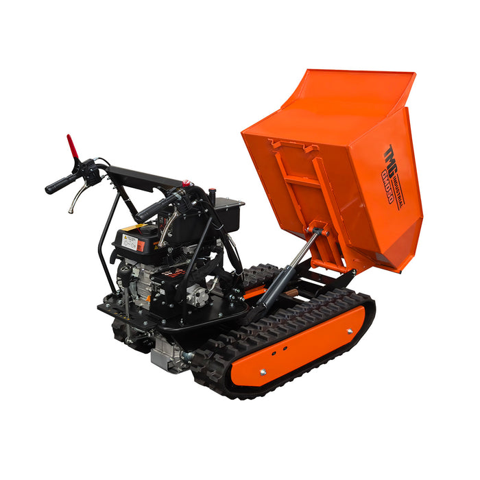 1,100 lb Tracked Dumper, Hydraulic Tipping, 196cc 6.5 HP Gas Engine, 3-Speed Transmission, TMG-GMD50