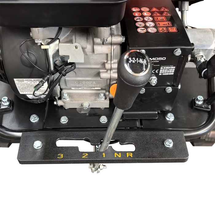 1,100 lb Tracked Dumper, Hydraulic Tipping, 196cc 6.5 HP Gas Engine, 3-Speed Transmission, TMG-GMD50