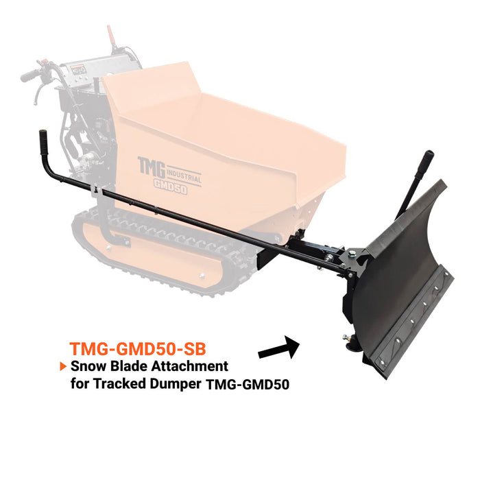 39" Snow Blade Attachment for Tracked Dumper TMG-GMD50, Adjustable Angle 15° (Left/Right), TMG-GMD50-SB