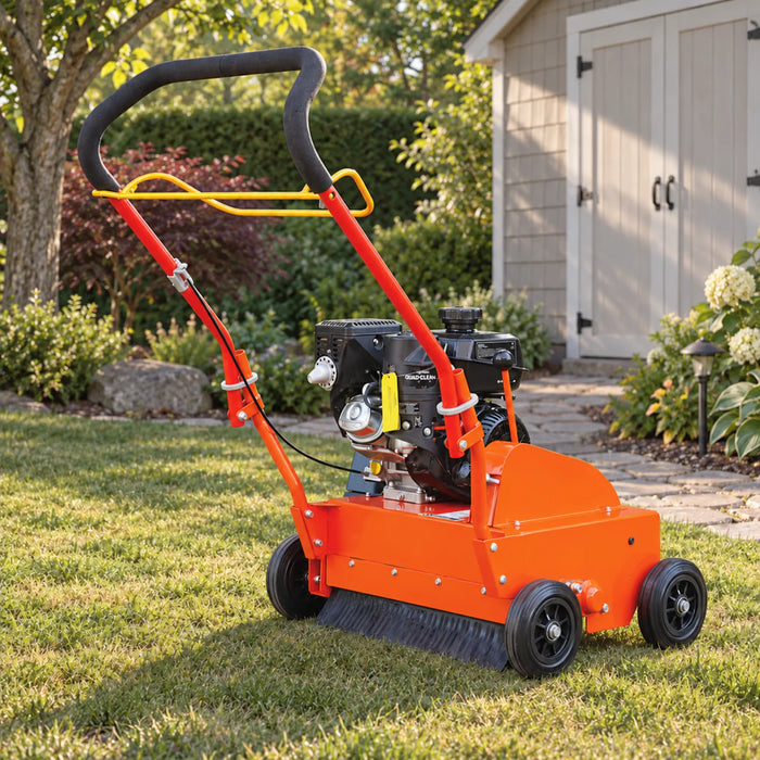 20" Power Rake with 7 HP Kohler Engine, 30-Blade Flail Reel and Adjustable Depth, TMG-GPR20