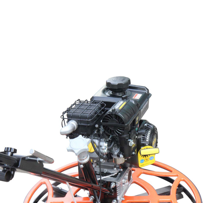 TMG-GPT30V Vanguard engine close-up showing fuel tank, exhaust and trowel frame